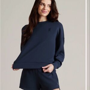 RHÔNE DreamGlow Crewneck Sweatshirt in Navy